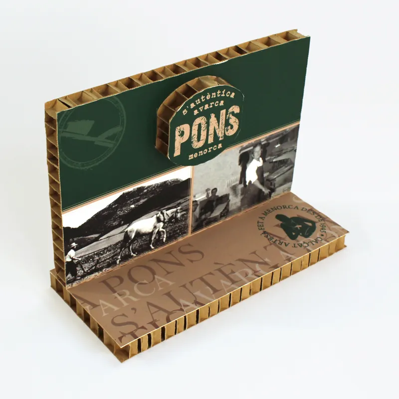 DISPLAY-EXPOSITOR-SOBREMESA-CARTÓN-NIDO-ABEJA-PONS